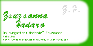 zsuzsanna hadaro business card